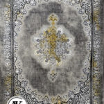 فرش-1200-شانه-فلورانس-نقره_ای-گل_برجسته