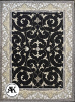 فرش-1200-شانه-لوئیز-زغالی-گل_برجسته