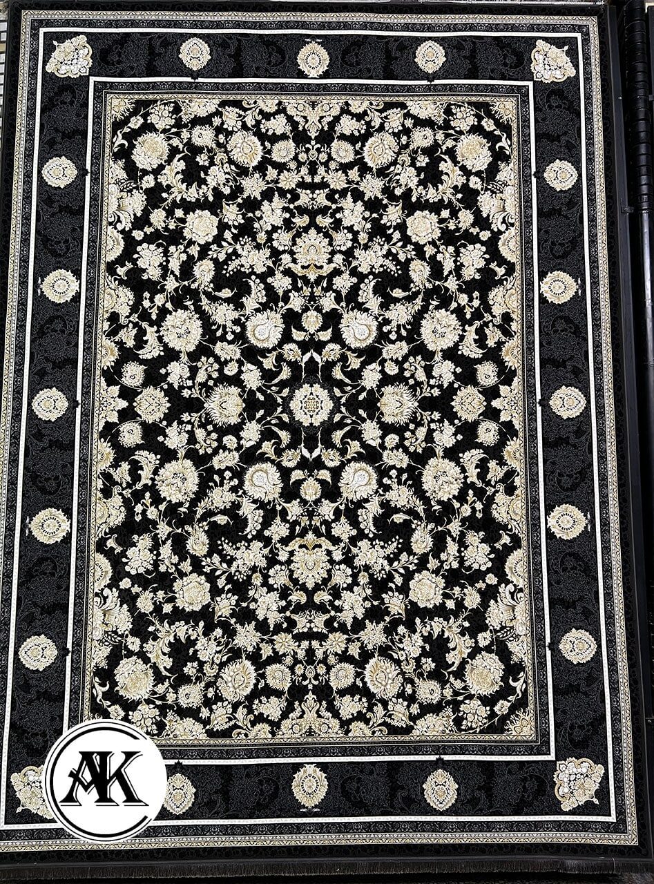 فرش-1200-شانه-ماتیلدا-زغالی-گل_برجسته