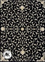 فرش-1200-شانه-مانا-سرمه_ای-گل_برجسته