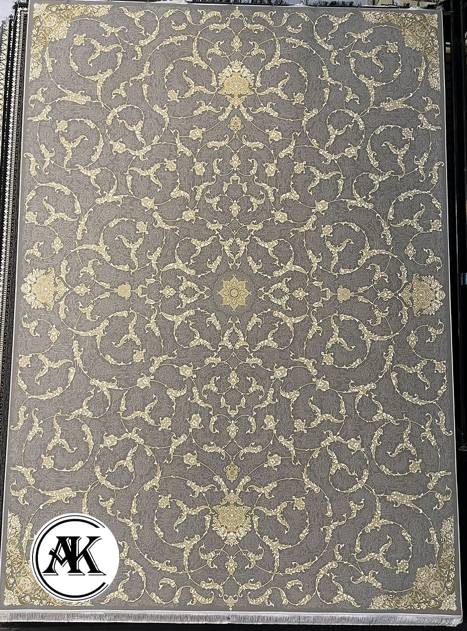 فرش-1200-شانه-مانا-نقره_ای-گل_برجسته