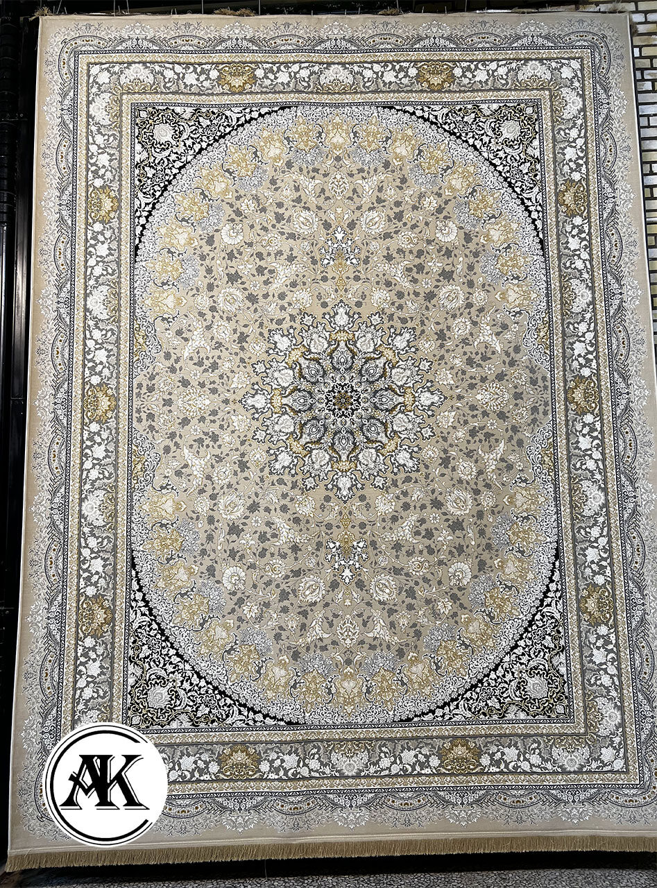 فرش-1200-شانه-نائین-بژ-گل_برجسته---1