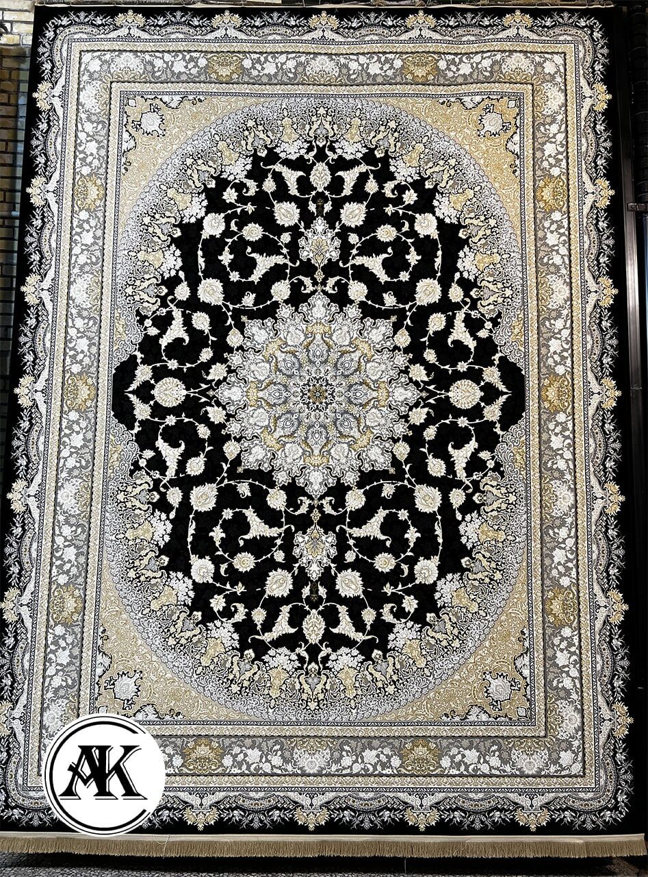 فرش-1200-شانه-نائین-سرمه_ای-گل_برجسته---1