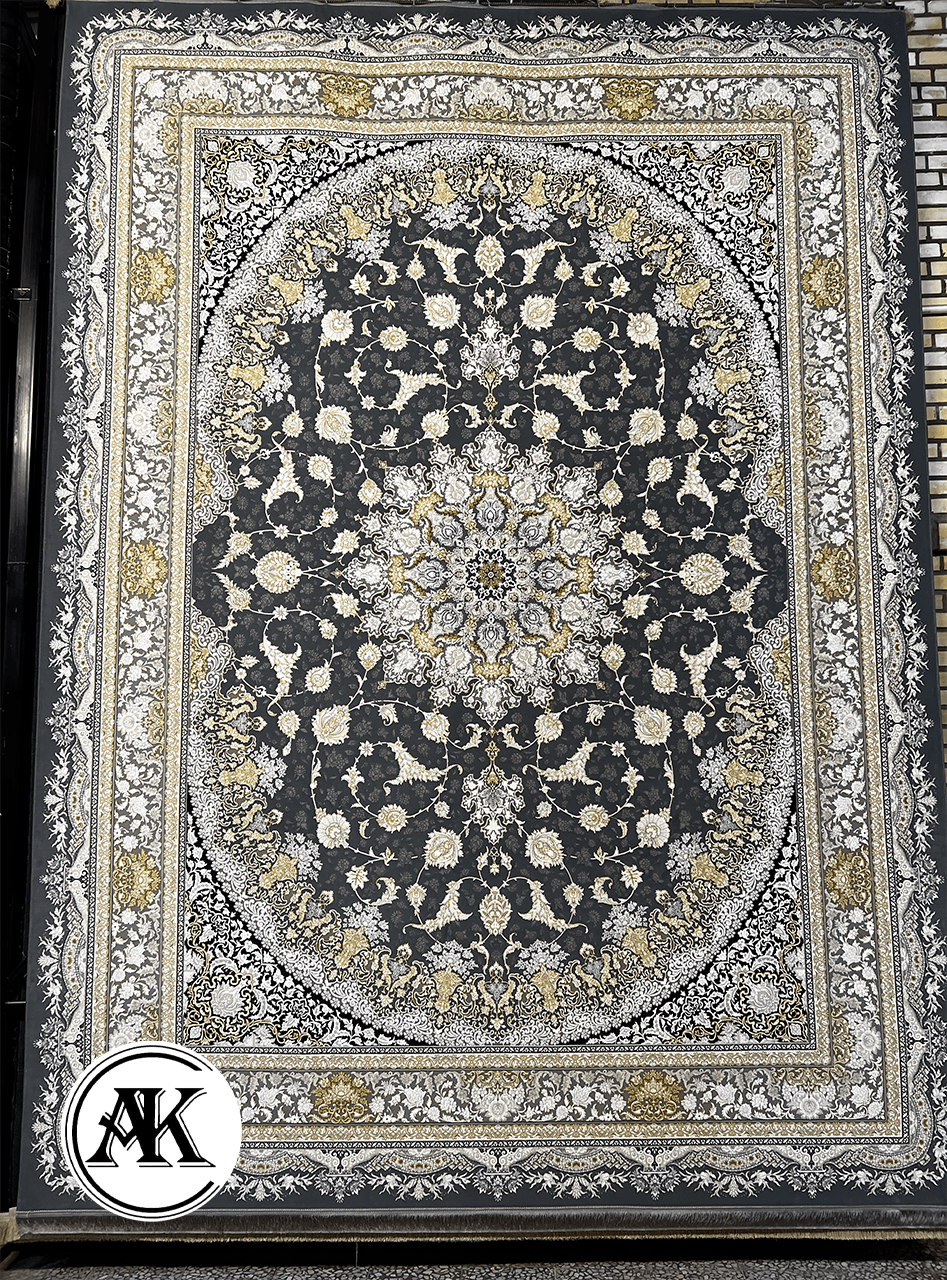 فرش-1200-شانه-نائین-طوسی-گل_برجسته---1