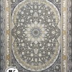 فرش-1200-شانه-نائین-نقره_ای-گل_برجسته
