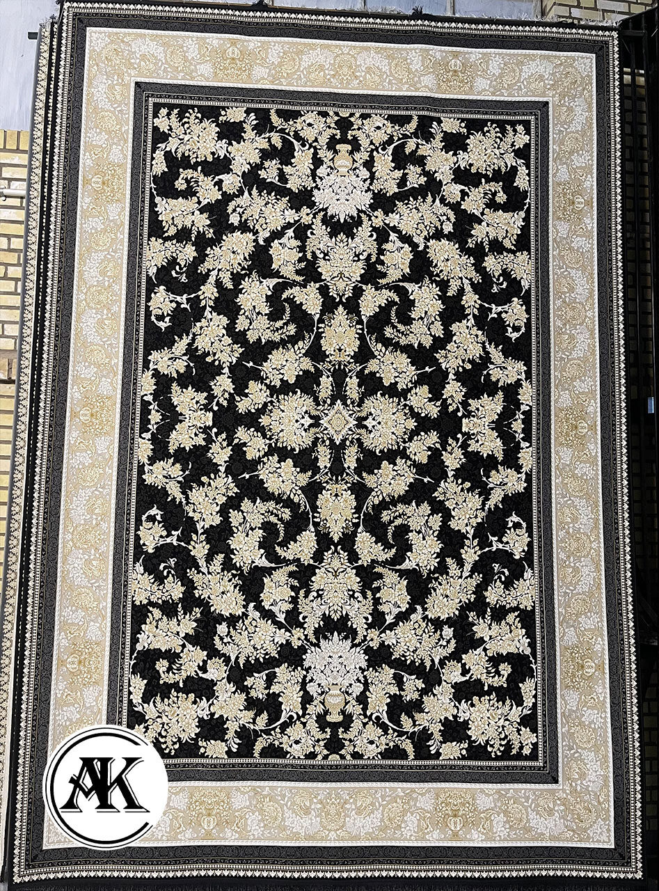 فرش-1200-شانه-نگار-سرمه_ای-گل_برجسته-1