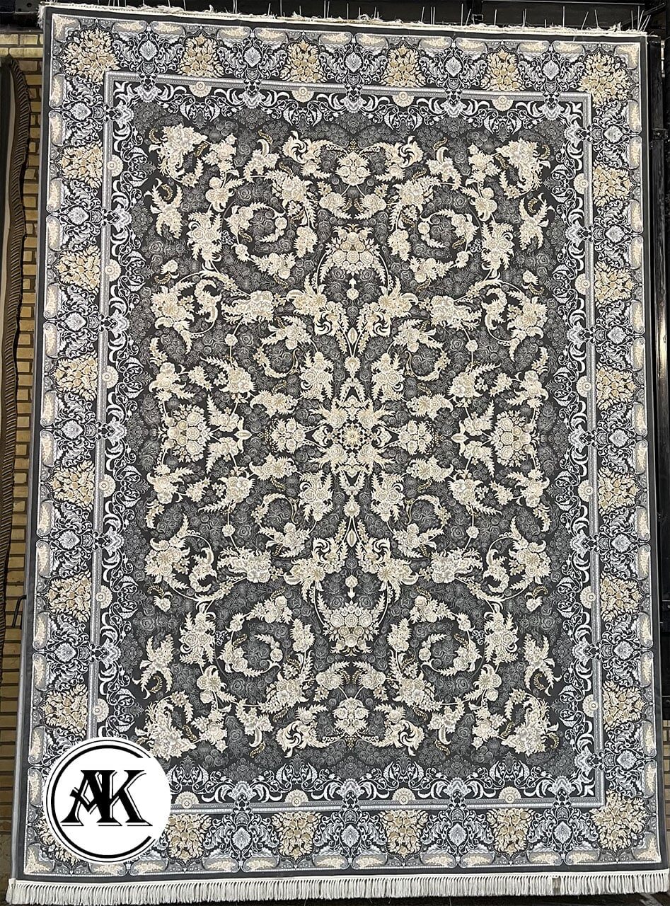 فرش-700-شانه-آترین-زغالی-گل_برجسته