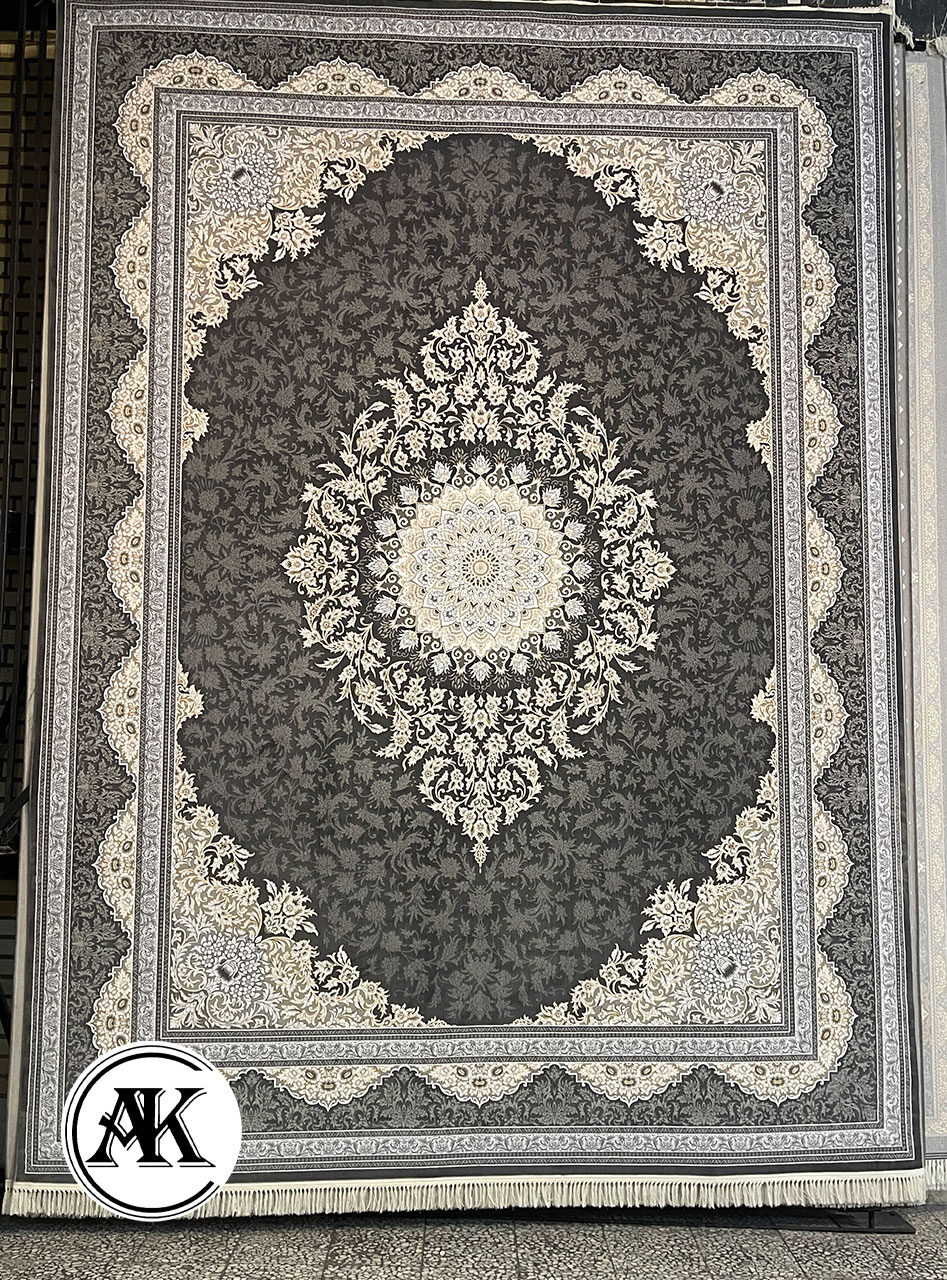 فرش-700-شانه-آرتا-زغالی-گل_برجسته
