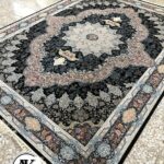 فرش-700-شانه-آروانا-سرمه_ای-با-نخ-اکریلیک