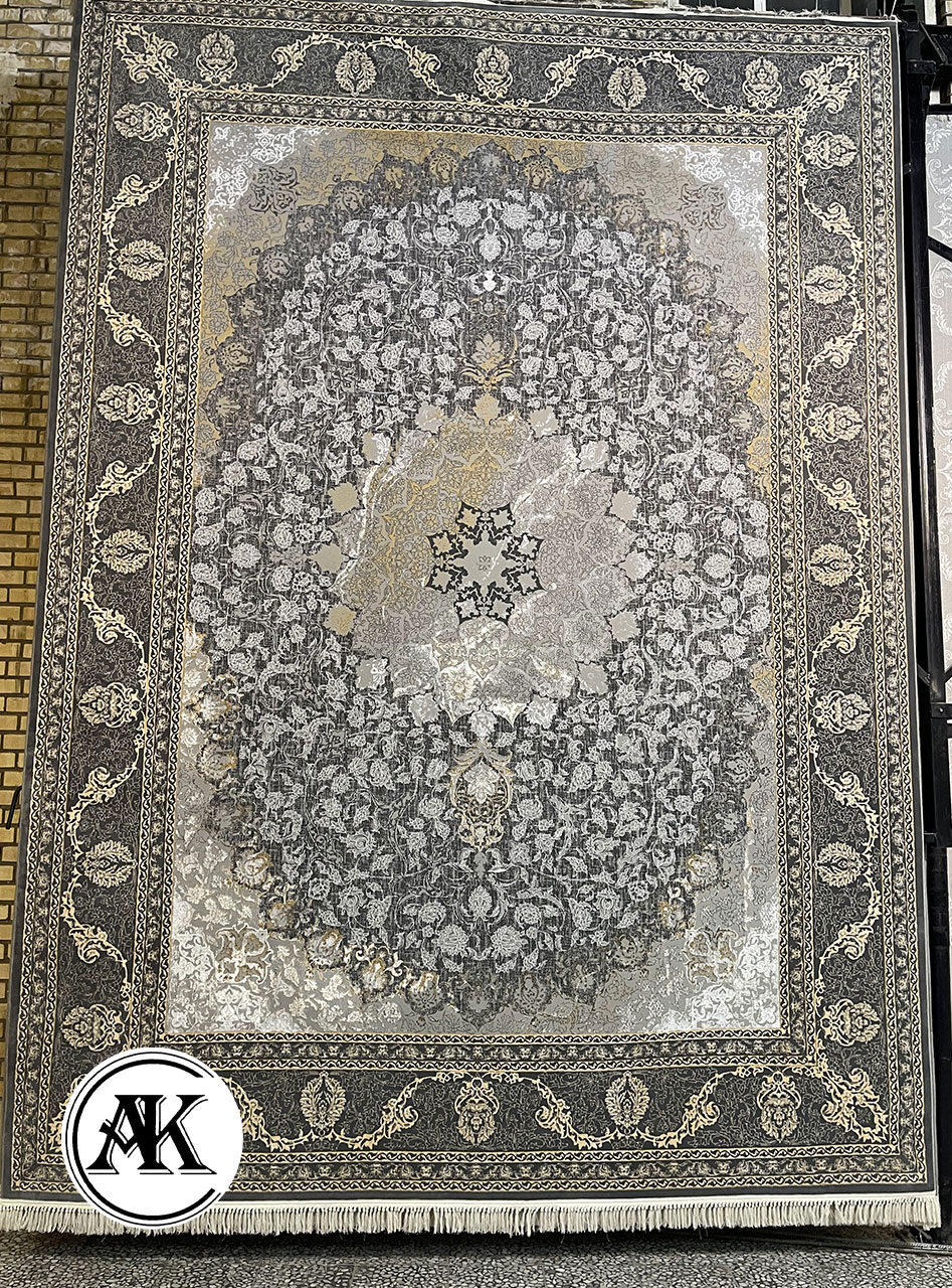 فرش-700-شانه-آیسان-زغالی-گل_برجسته