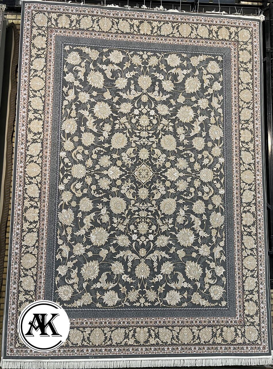 فرش-700-شانه-افشاری-زغالی-گل_برجسته