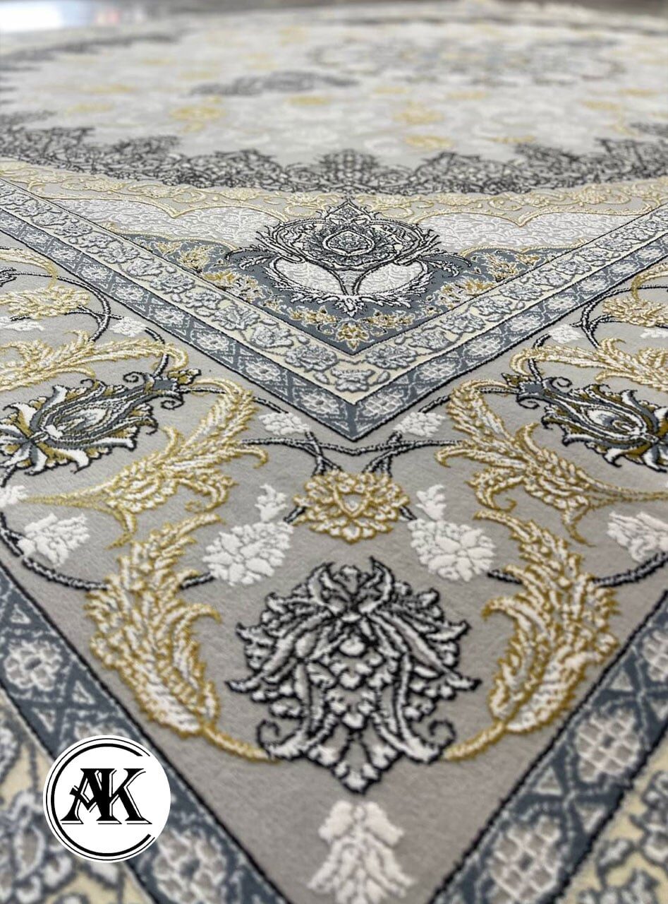 فرش-700-شانه-تارا-نقره_ای-گل_برجسته--2