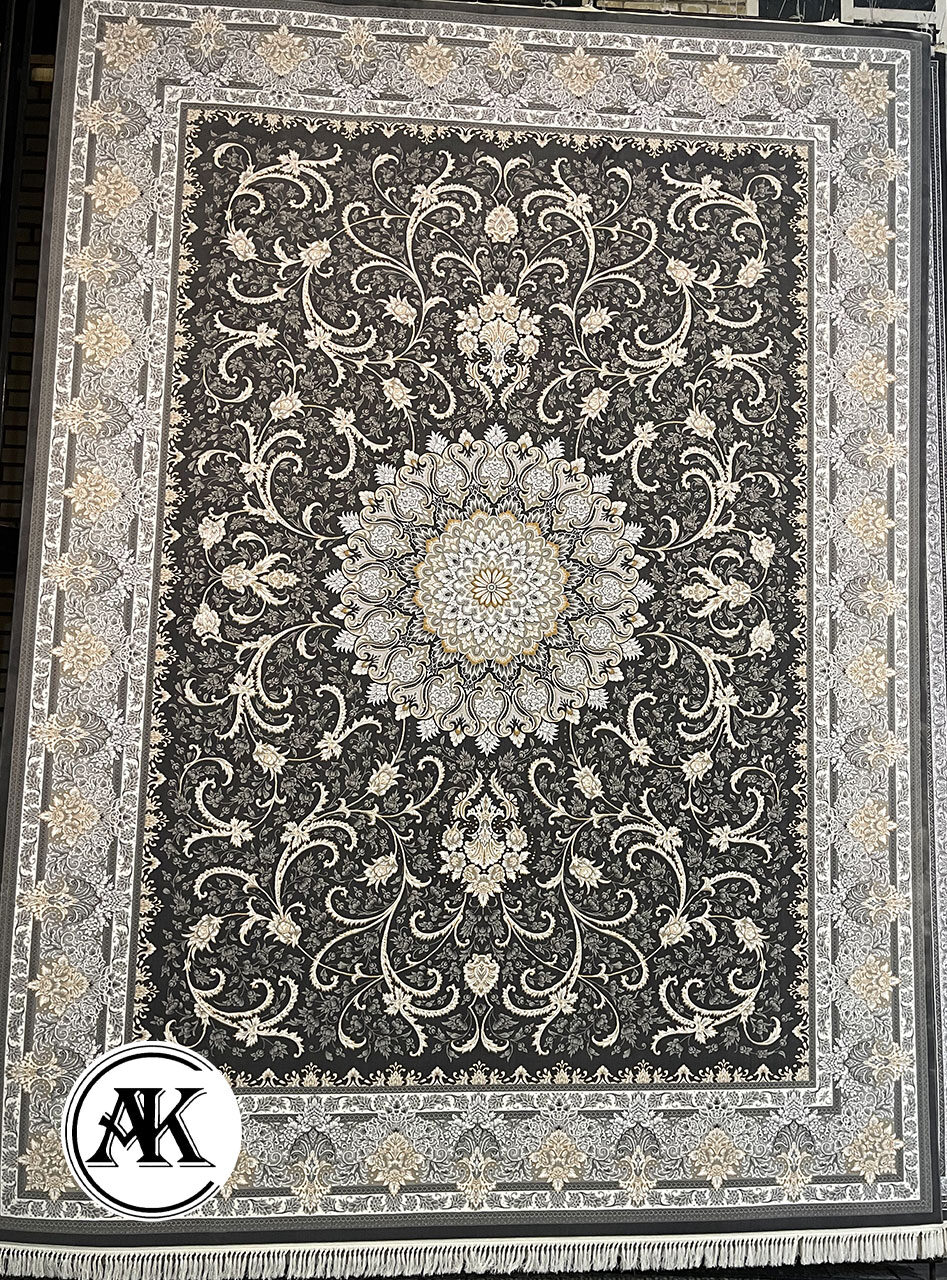 فرش-700-شانه-تلما-زغالی-گل_برجسته