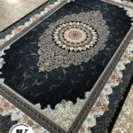 فرش-700-شانه-دلاریس-سرمه_ای-با-نخ-اکریلیک