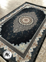 فرش-700-شانه-دلاریس-سرمه_ای-با-نخ-اکریلیک