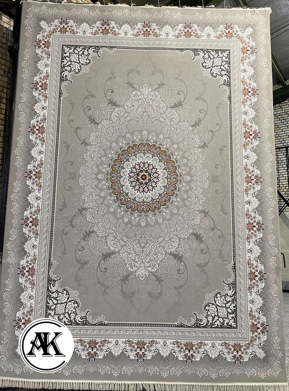 فرش-700-شانه-دلاریس-نقره_ای-گل_برجسته
