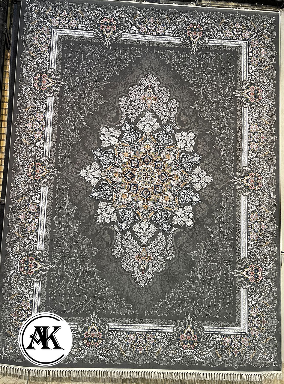 فرش-700-شانه-دنیز-زغالی-گل_برجسته