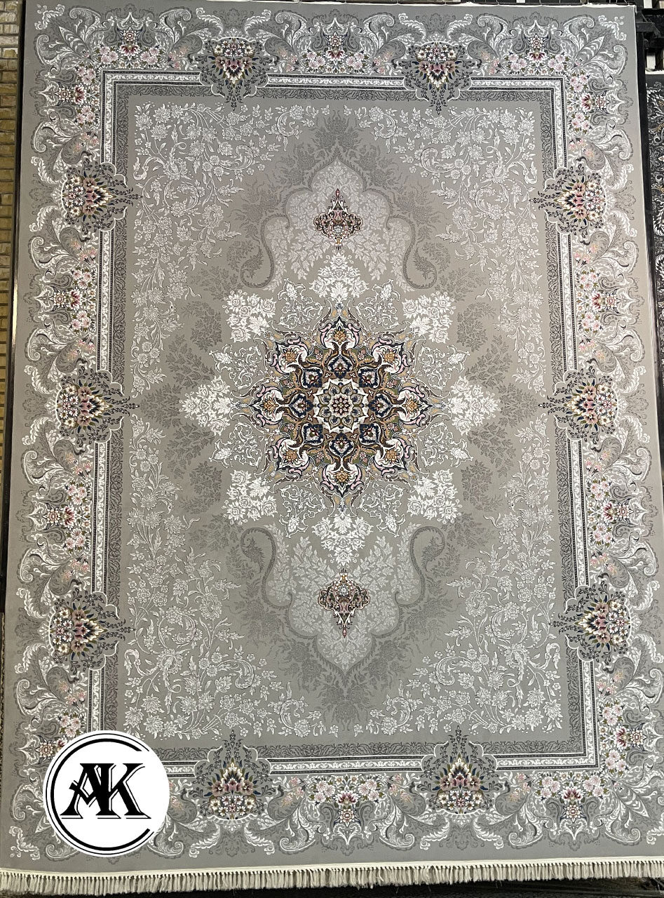 فرش-700-شانه-دنیز-نقره_ای-گل_برجسته