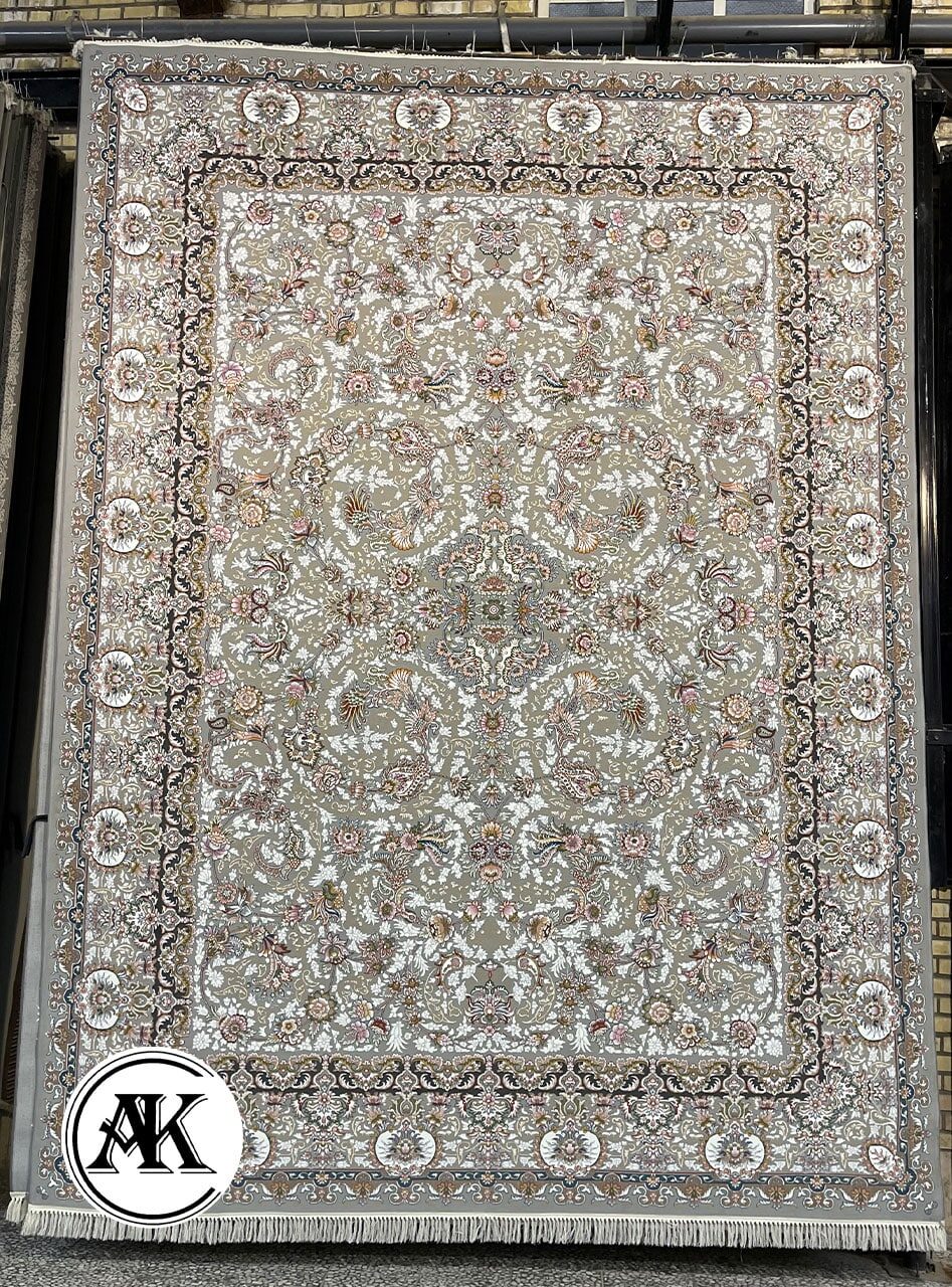 فرش-700-شانه-زیبا-نقره_ای-گل_برجسته