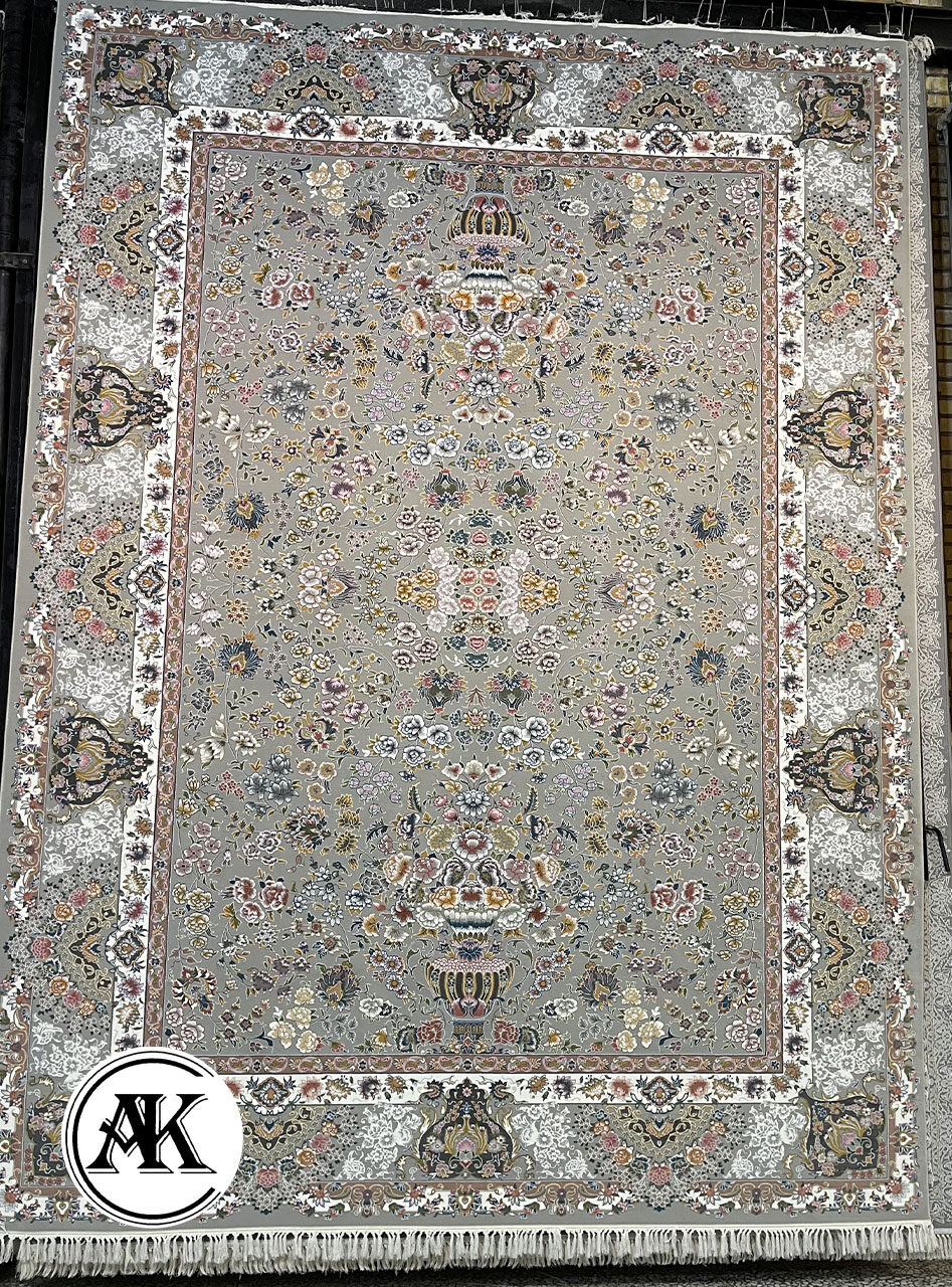 فرش-700-شانه-سیما-نقره_ای-گل_برجسته