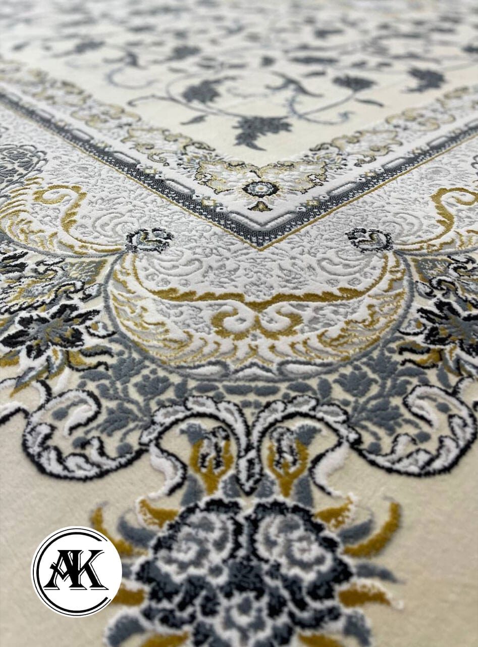 فرش-700-شانه-صنم-کرم-گل_برجسته-2