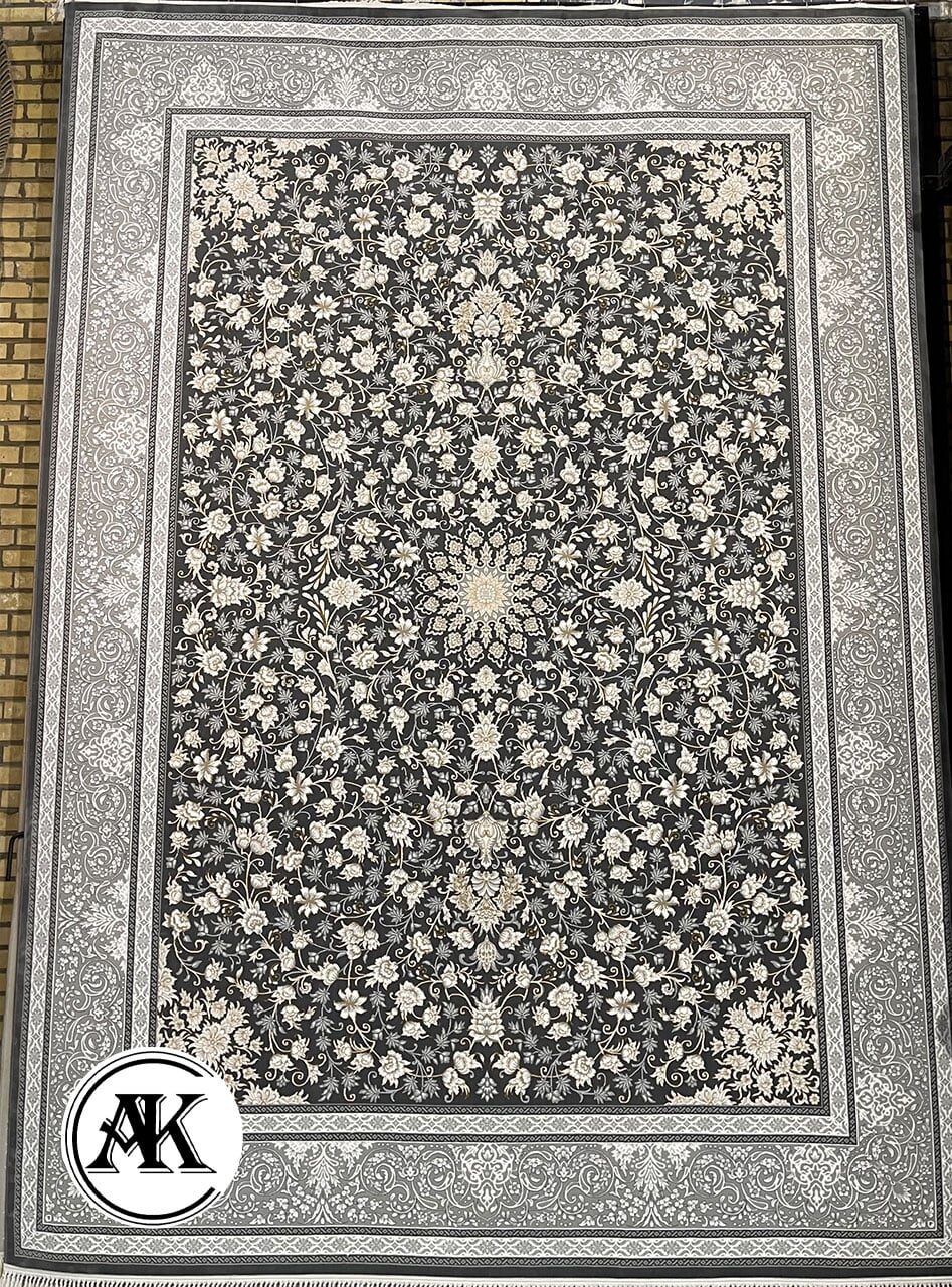 فرش-700-شانه-طناز-زغالی-گل_برجسته