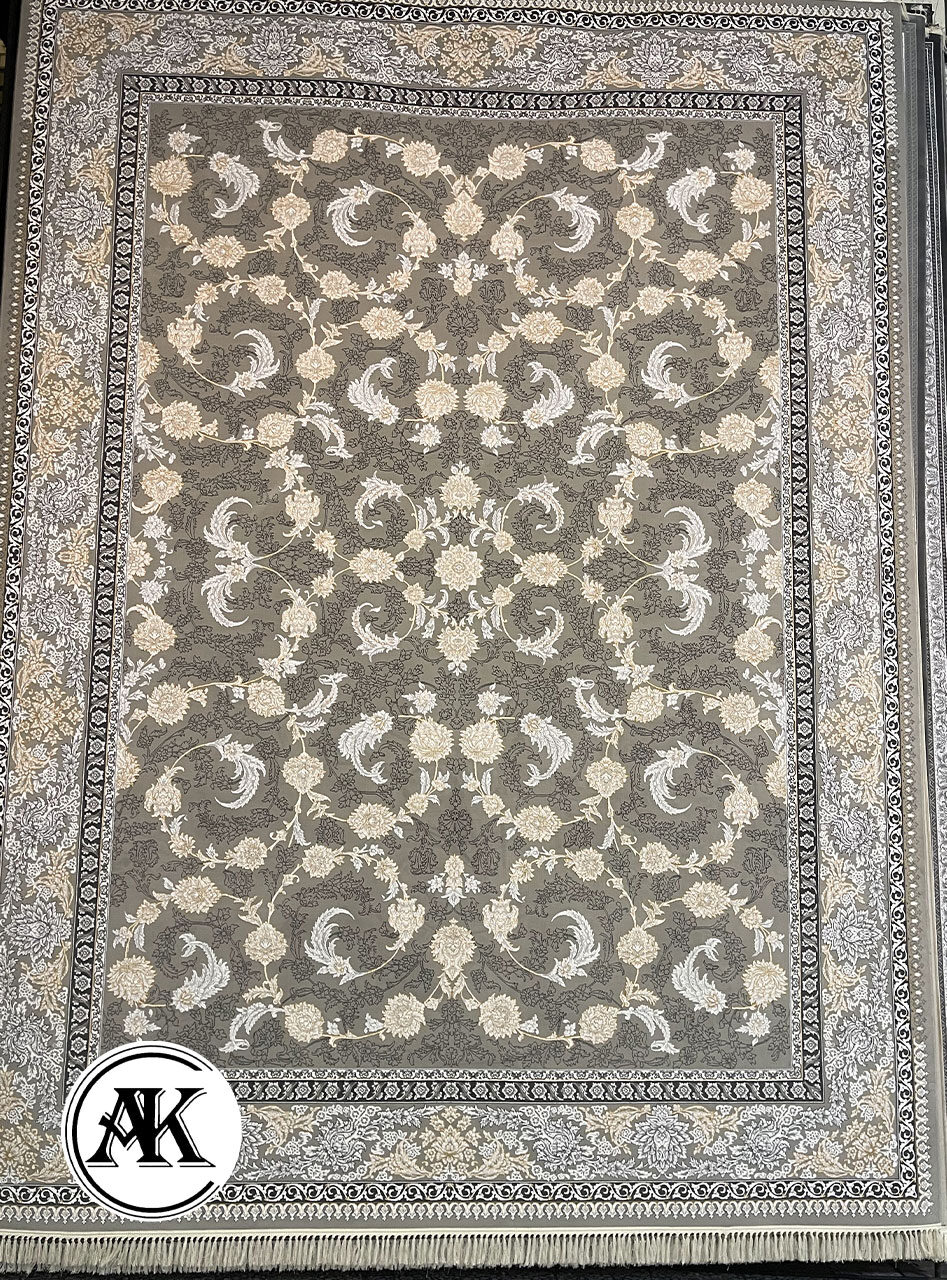فرش-700-شانه-لیدا-نقره_ای-گل_برجسته