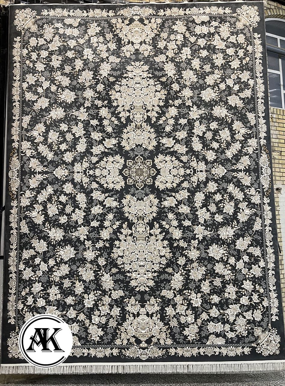 فرش-700-شانه-ملینا-زغالی-گل_برجسته