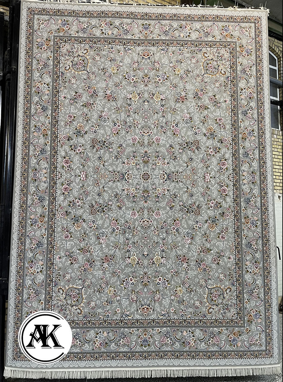 فرش-700-شانه-گیلدا-نقره_ای-گل_برجسته