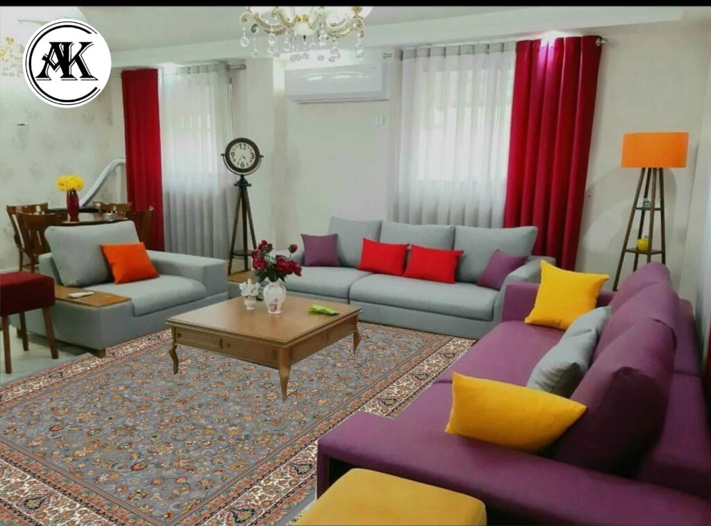 دکوراسیون فرش طرح 700 شانه افشان گلریز فیلی