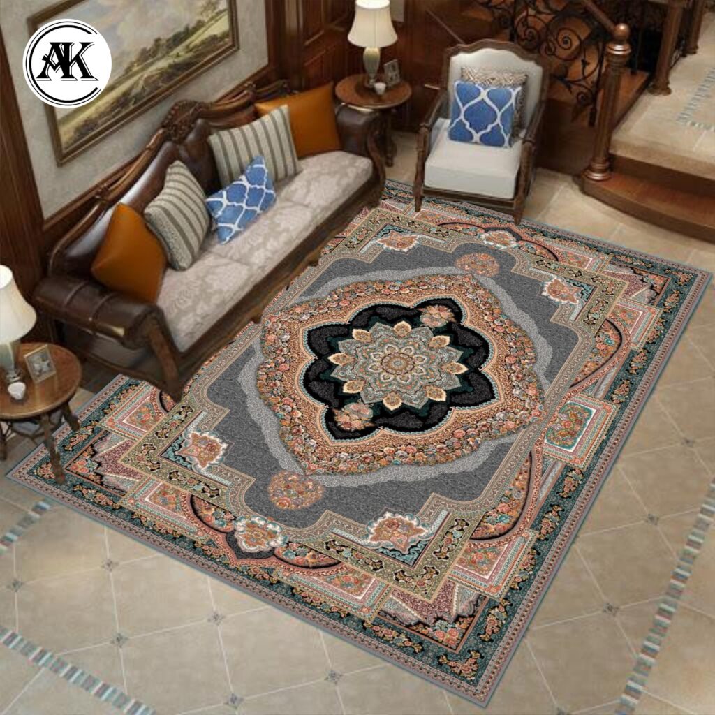 دکوراسیون فرش طرح 700 شانه باغ معلق فیلی