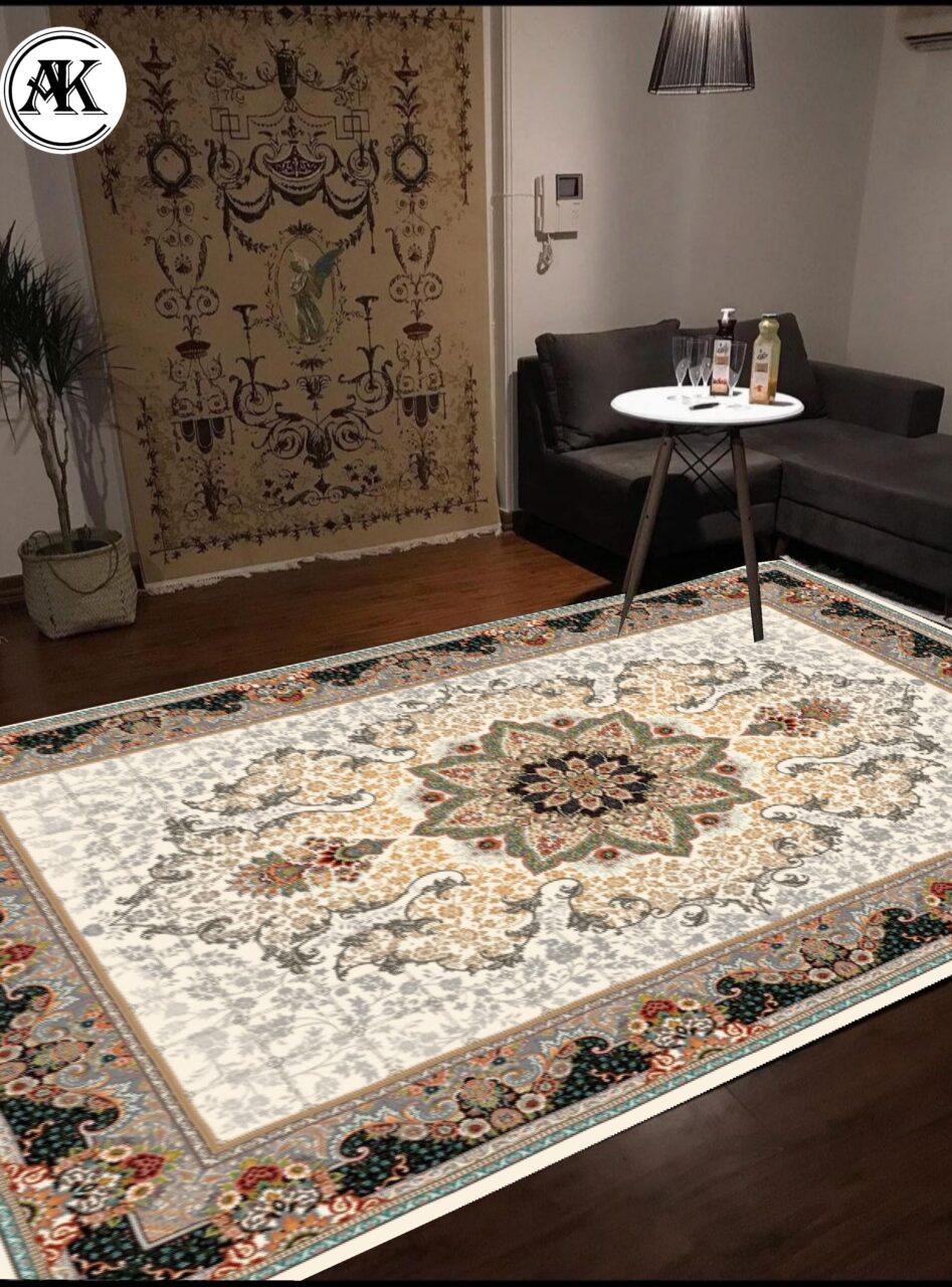 دکوراسیون فرش طرح 700 شانه هیوا کرم