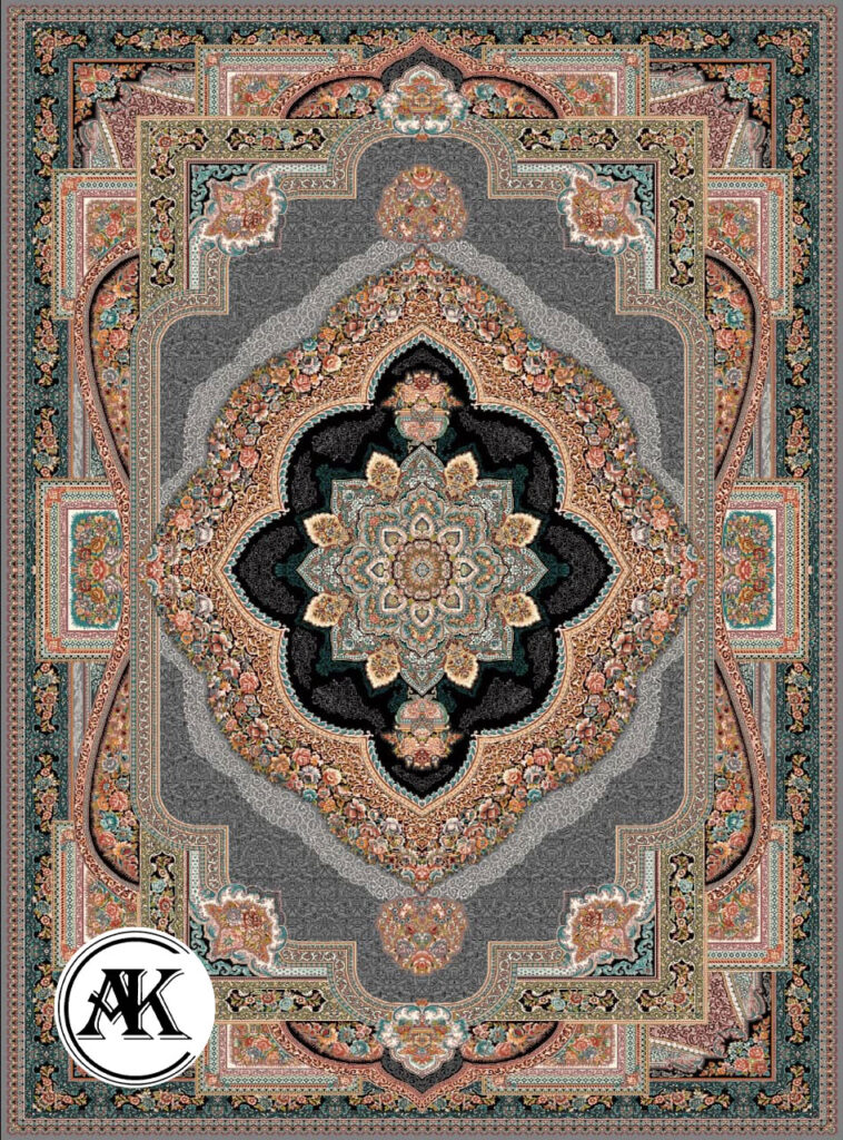 عکس ژورنالی فرش طرح 700 شانه باغ معلق فیلی