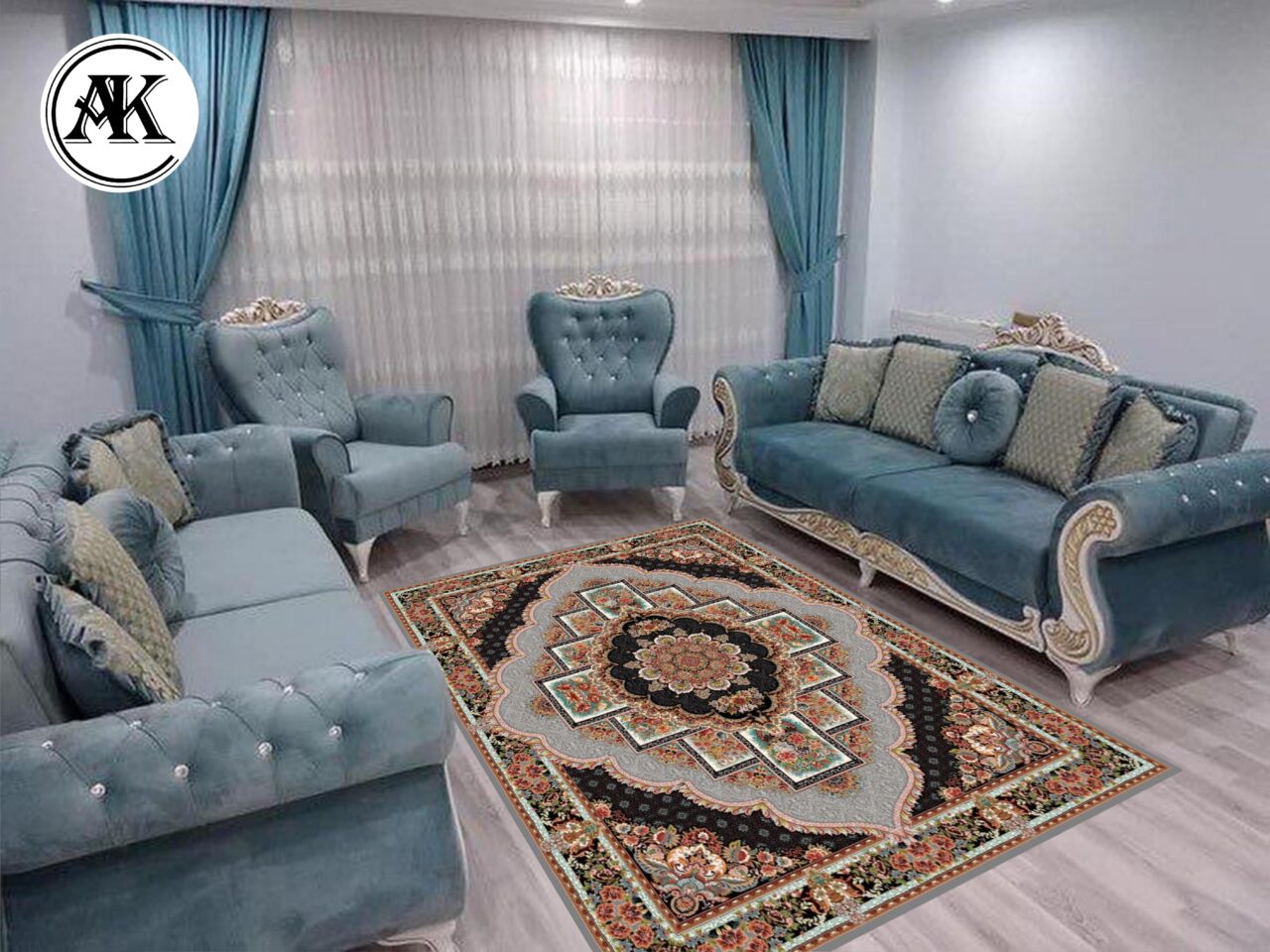 دکوراسیون فرش طرح 700 شانه ناردون فیلی