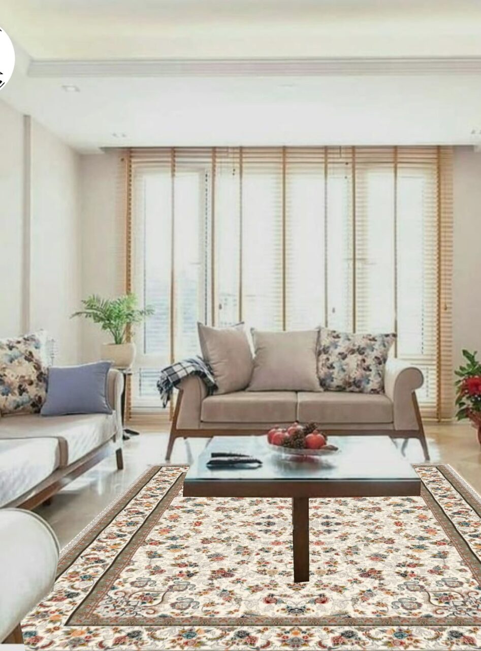 دکوراسیون فرش طرح 700 شانه گیلدا کرم