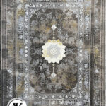 فرش 1200 شانه خاتم متالیک گل‌برجسته