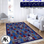 خرید گلیم طرح پارکت سرمه‌ای