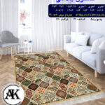 خرید گلیم طرح نسترن بادامی