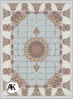 عکس ژورنالی فرش 700 شانه اهورا فیلی با نخ اکریلیک