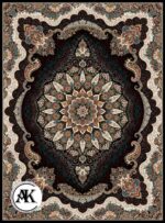 عکس ژورنالی فرش 700 شانه سیرنگ سرمه ای با نخ اکریلیک