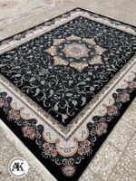 فرش 700 شانه صنوبر سرمه_ای با نخ اکریلیک (2)