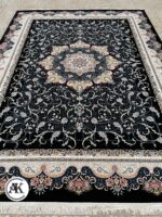 فرش 700 شانه صنوبر سرمه_ای با نخ اکریلیک (3)