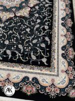 فرش 700 شانه صنوبر سرمه_ای با نخ اکریلیک (4)