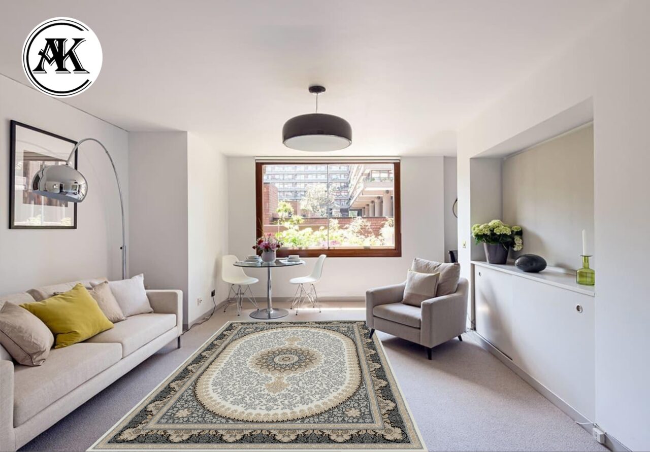 دکوراسیون فرش 700 شانه هستی کرم پالت طلاکوب