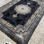 وینتیج شاهکار سرمه-ای پالت طلاکوب