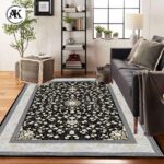 دکوراسیون فرش 700 شانه تلما سرمه‌ای پالت طلاکوب