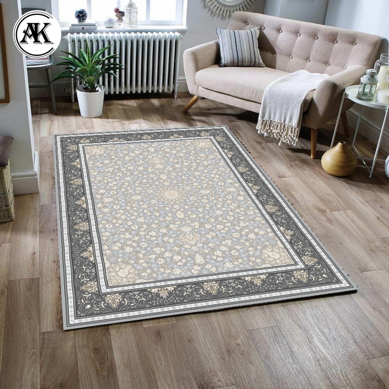 دکوراسیون فرش 700 شانه تلما فیلی حاشیه دلفینی