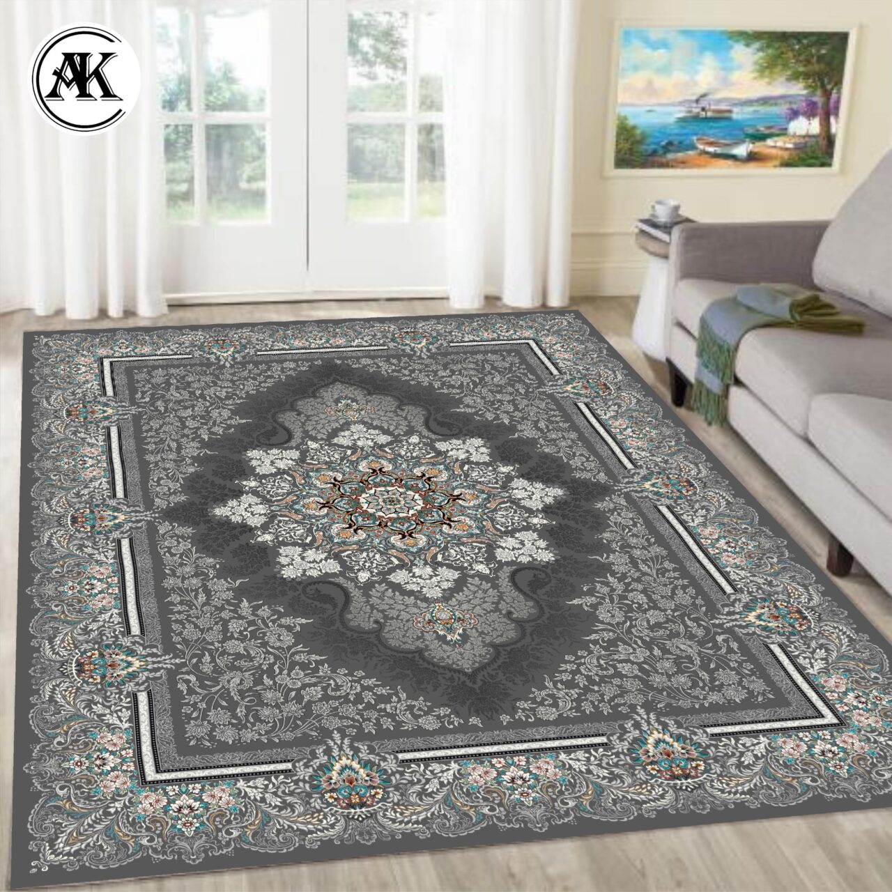 دکوراسیون فرش 700 شانه دنیز دلفینی پالت دلفینی