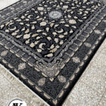 فرش 700 شانه دایانا سرمه‌ای پالت طلاکوب