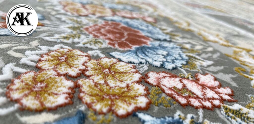 Embossed flower carpets